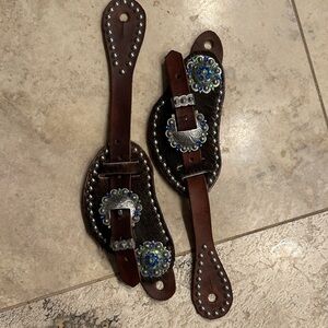 Gorgeous 
Brown Leather Western Spur Straps